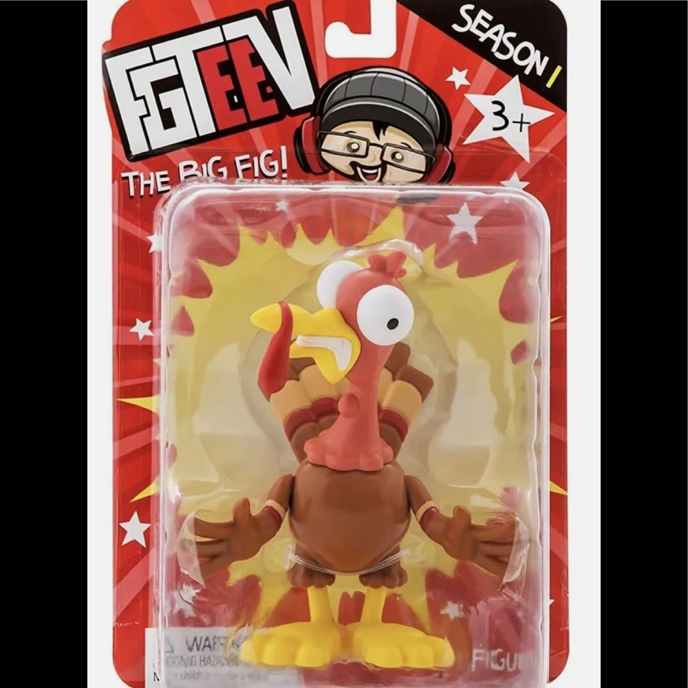 FGTEEV Season 1, The Big Fig, GURKEY TURKEY Action Figure - Brand New